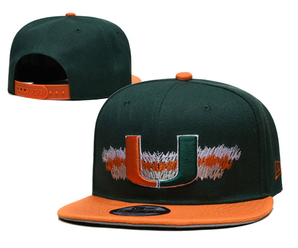 Miami (FL) Hurricanes Stitched Snapback Hats 003